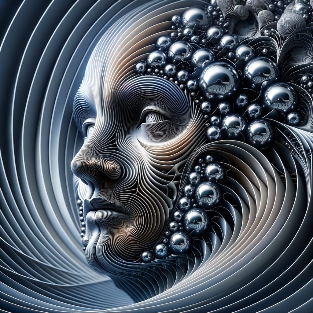 Face Materializing from Interlaced Mathematical Patterns