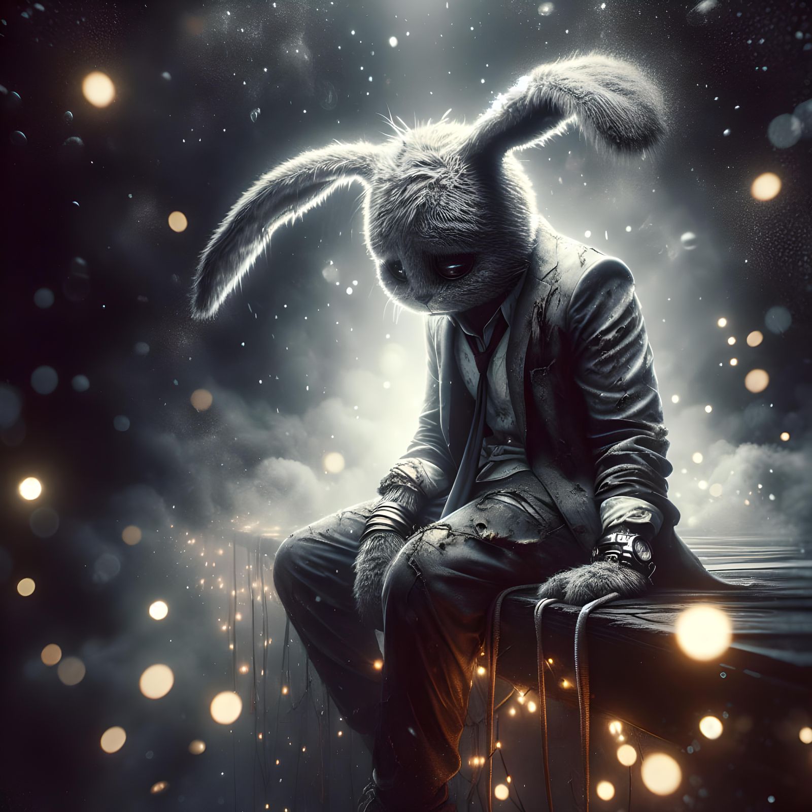 Somniphobia: Anthropomorphic Rabbit Embodies Fear of Sleep