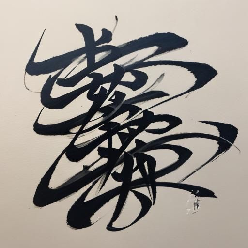 Calligraphy Meets Abstract Art in Experimental Piece