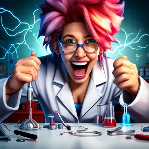 Mad Scientist's Kitten Experiment in Hyperreal Detail