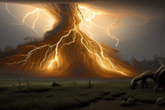 Epic Tornado Painting with Fire and Water