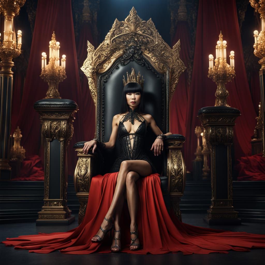Bai Ling as Empress in Detailed Matte Painting