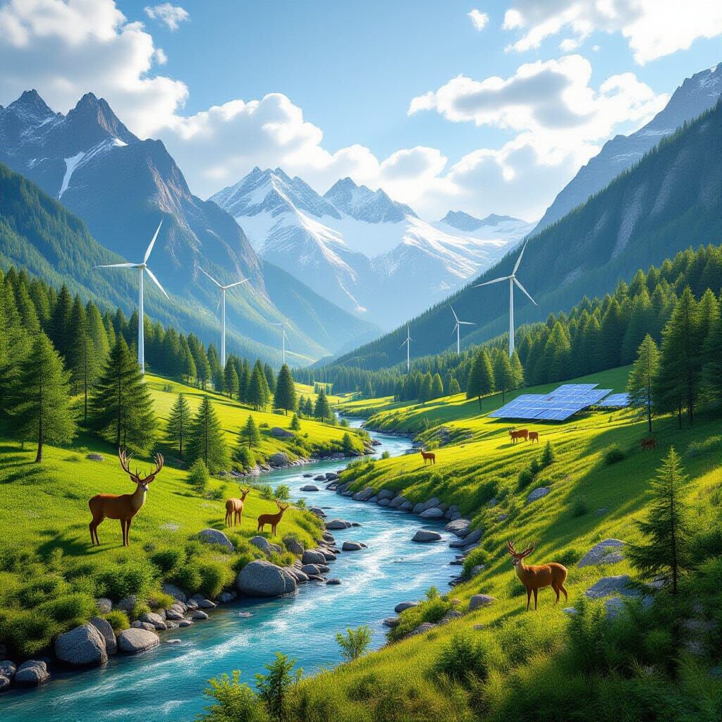 Sustainable Landscape: Forests, Rivers, Mountains & Clean En...