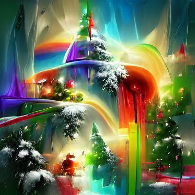 Vibrant Rainbow Spectrum Generated by AI