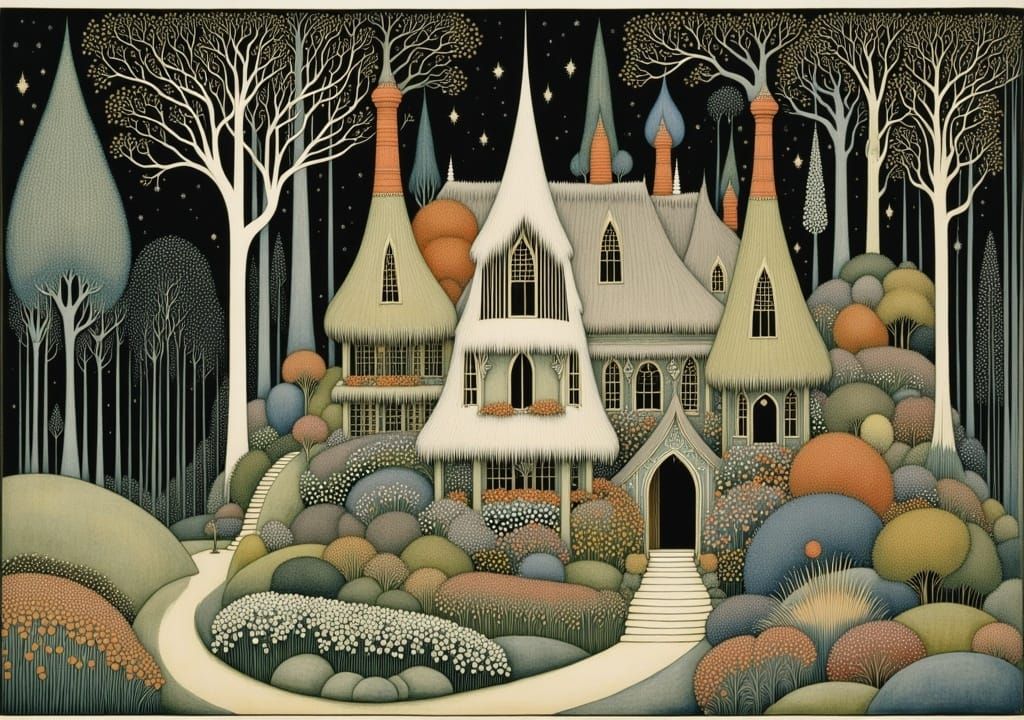 Intricate Home Inspired by Expressionist Art