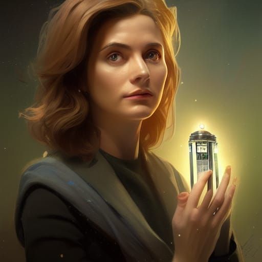 Doctor Who Portrait in Art Nouveau Style