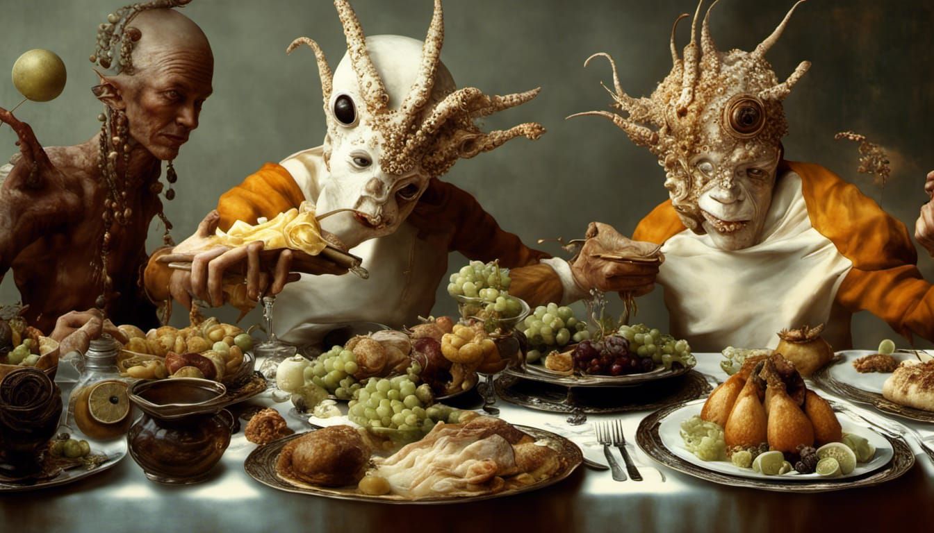 Bizarre Alien Feast in Magical Realism