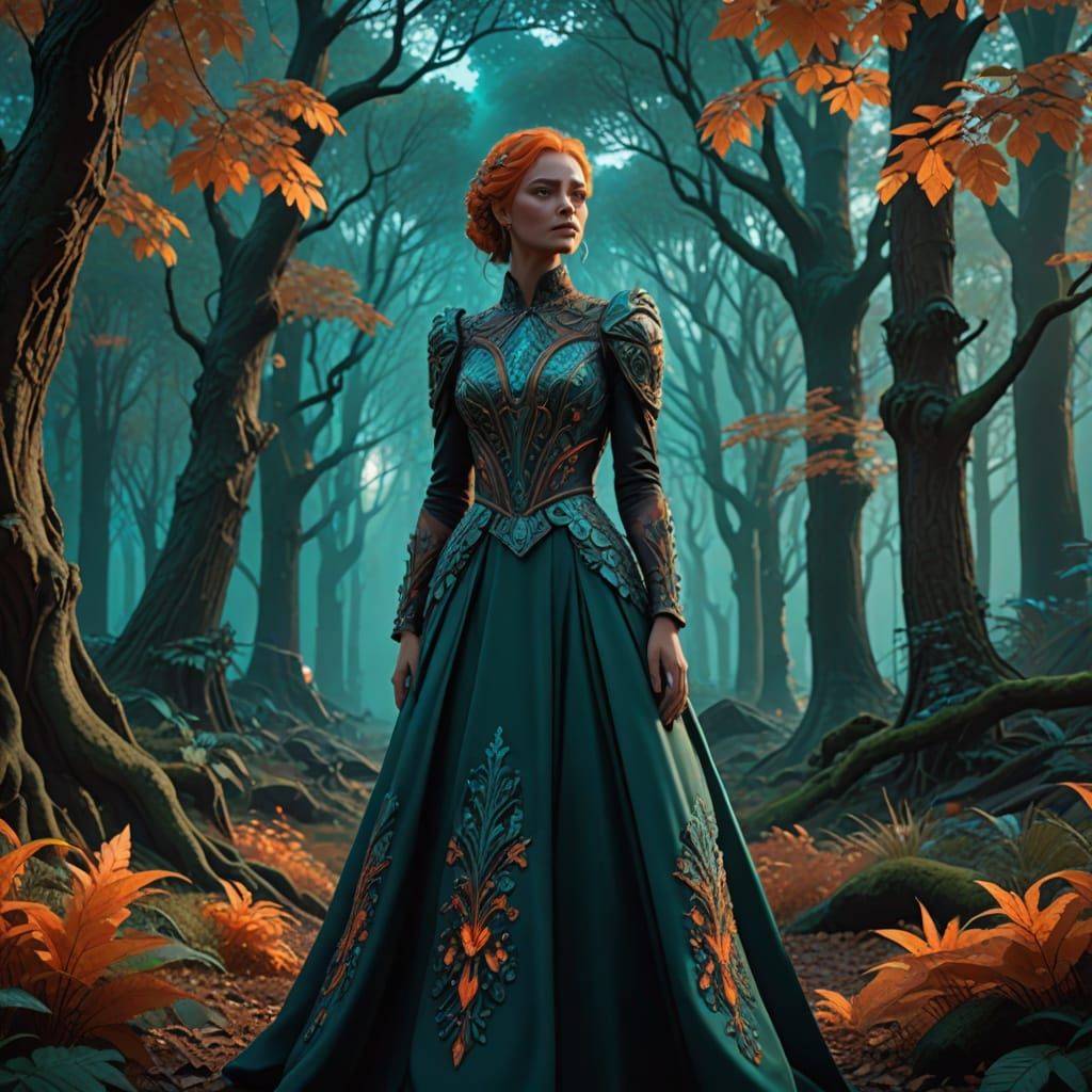 Ethereal Fantasy Fashion in a Mystical Forest