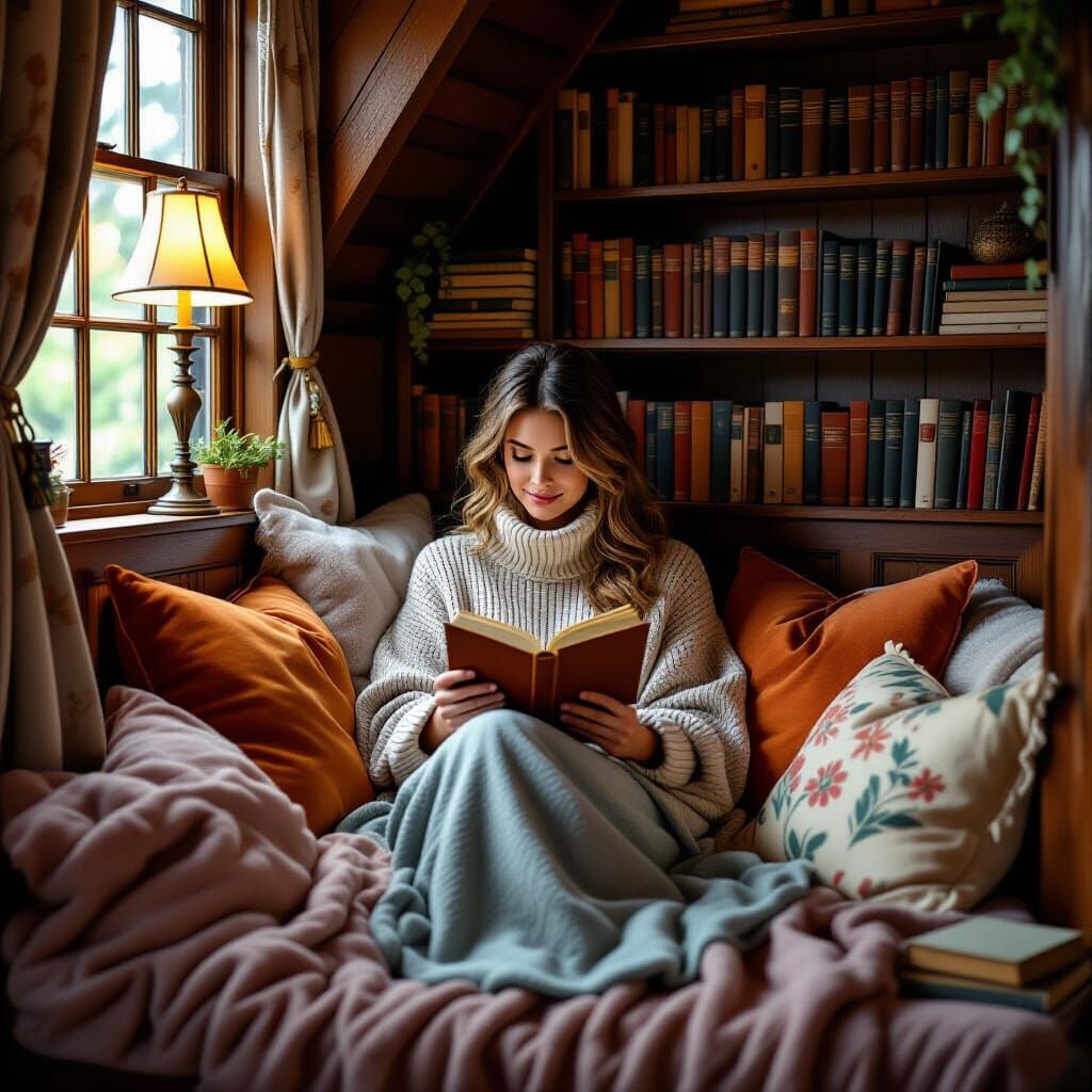 Cozy Reading Nook Inspired by Illustrators