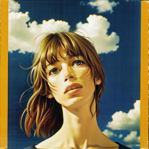 Jane Birkin: Minimalist Digital Portrait