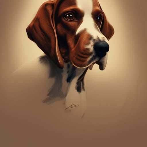 Hyperdetailed Basset Hound Portrait in Unreal Engine 5