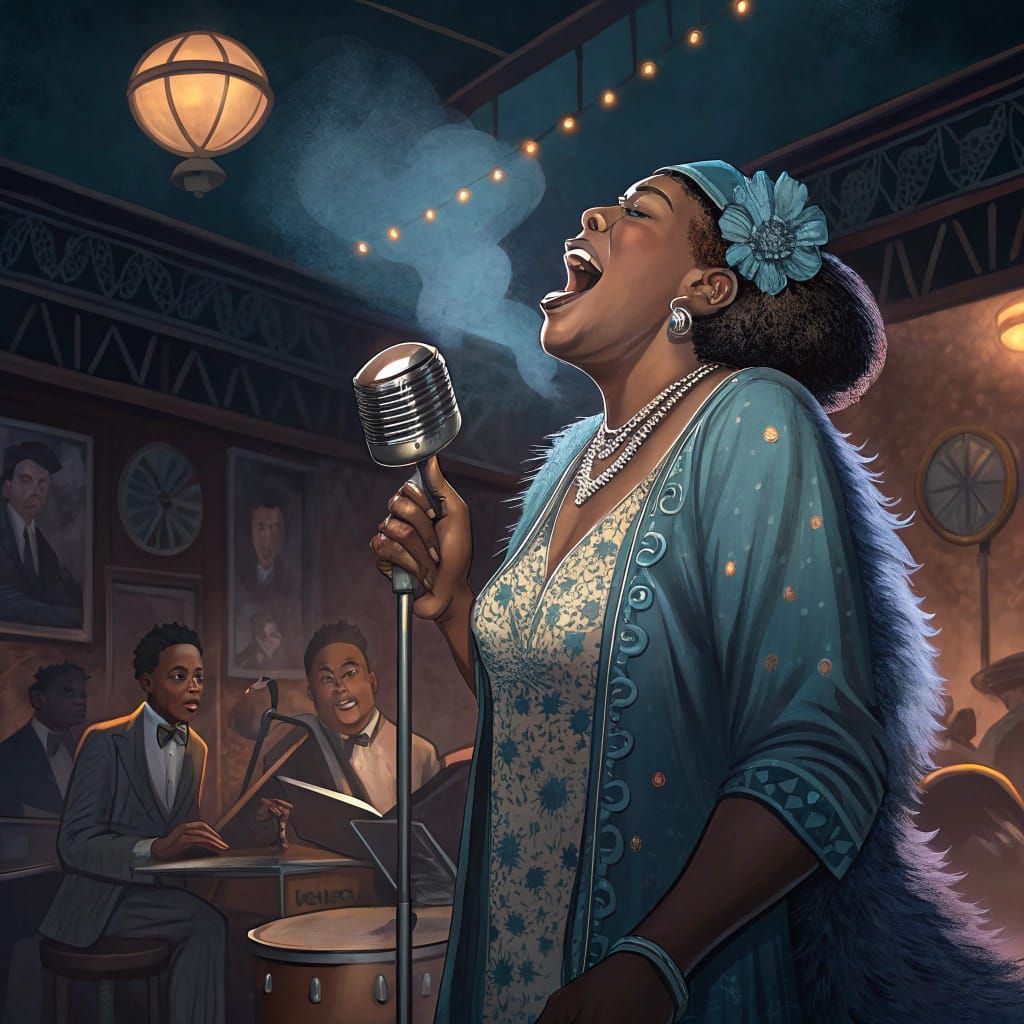 Bessie Smith Sings the Blues in Vibrant Art