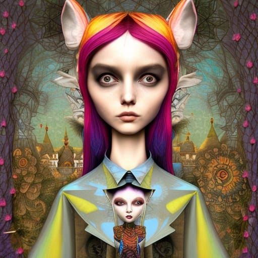 Symmetrical Fashion Scientist in Unreal Engine Style