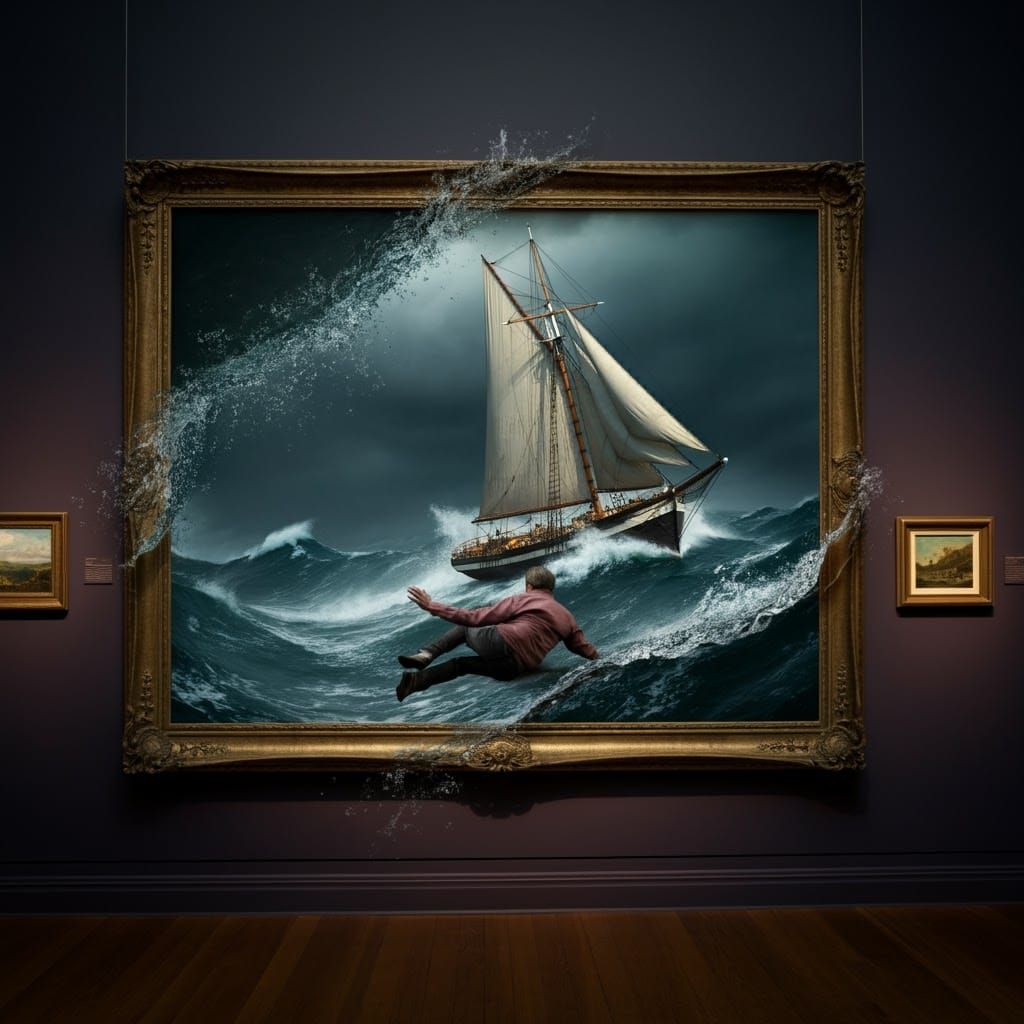 Schooner Painting Comes to Life in Museum