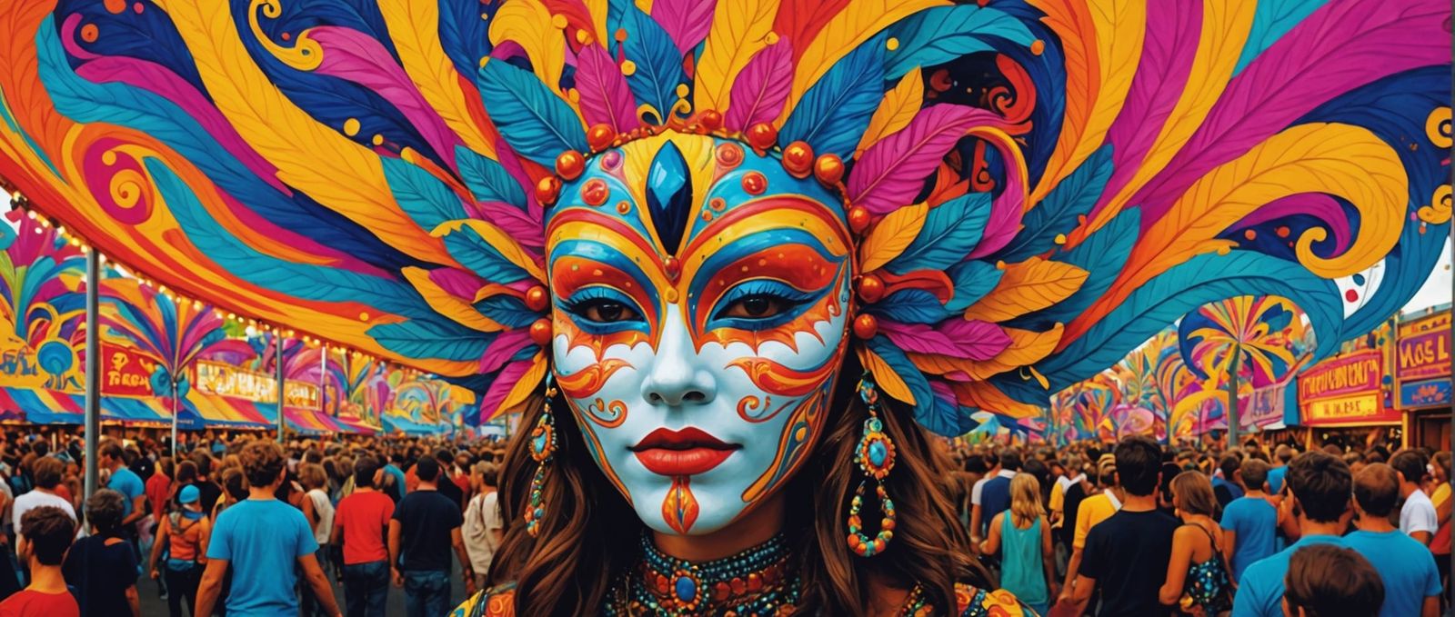 Psychedelic Carnival: A Beautiful AI-Generated Image