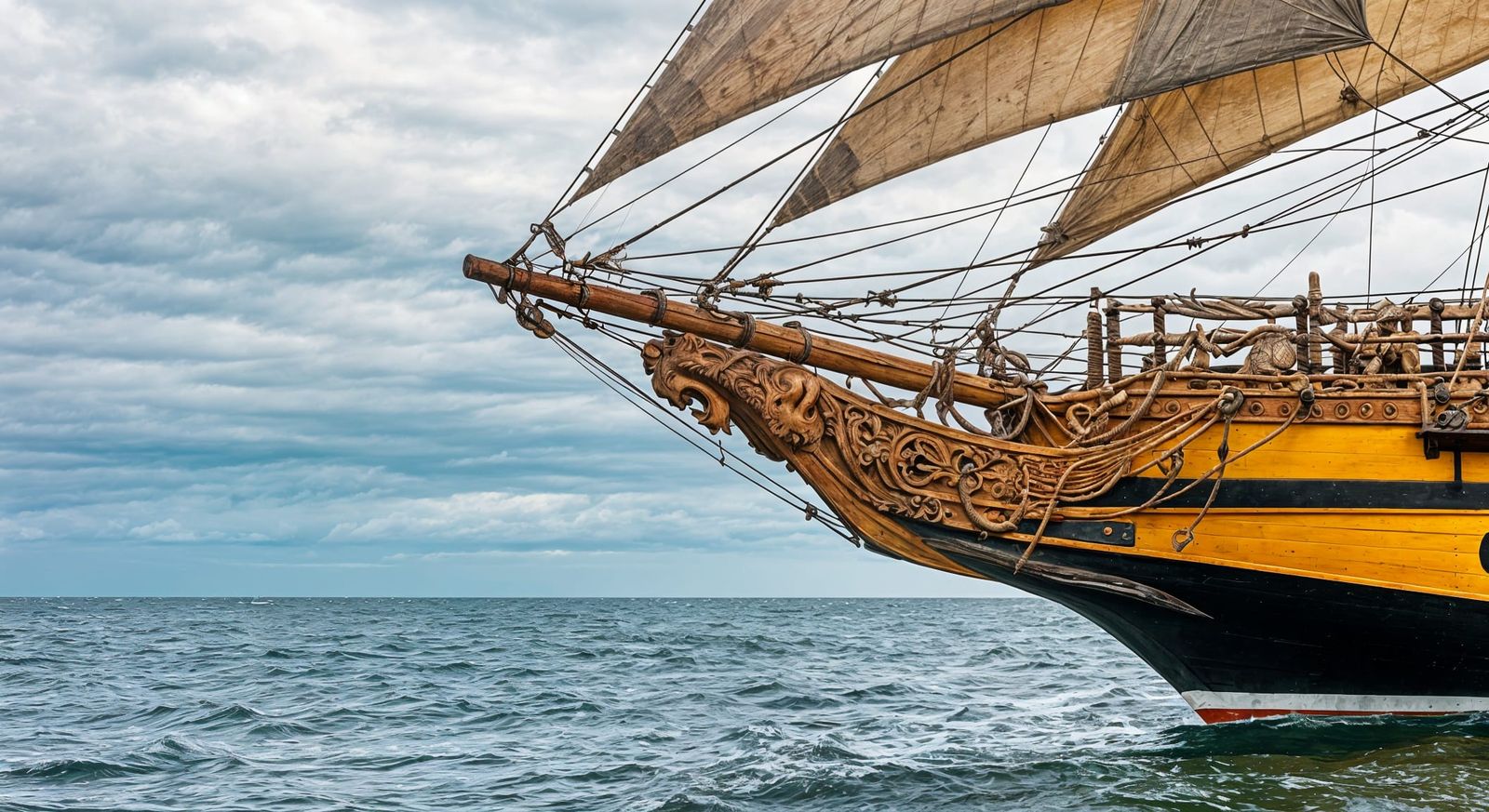 17th Century Ship Figurehead at Sea