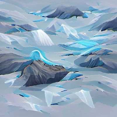 Icy Glacier Landscape