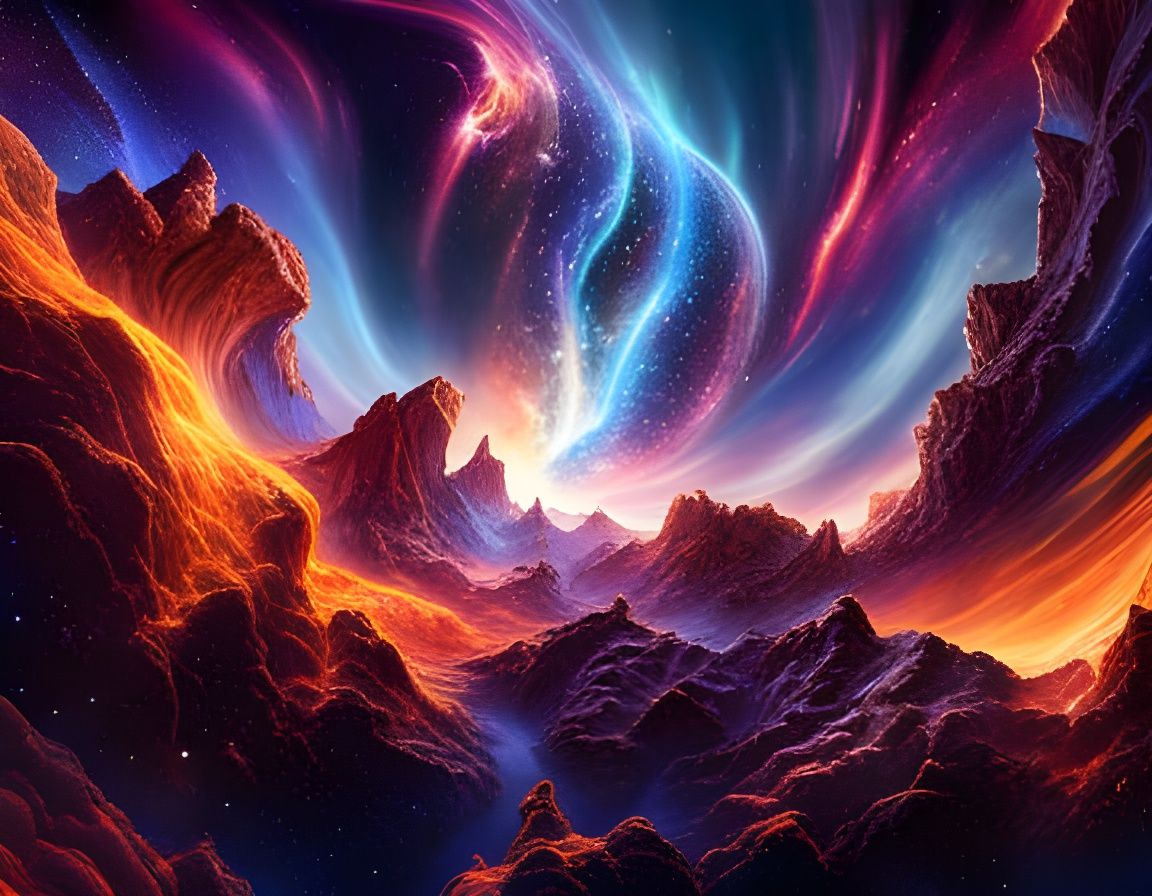 Cosmic Explosion of Galaxies and Nebula in HDR