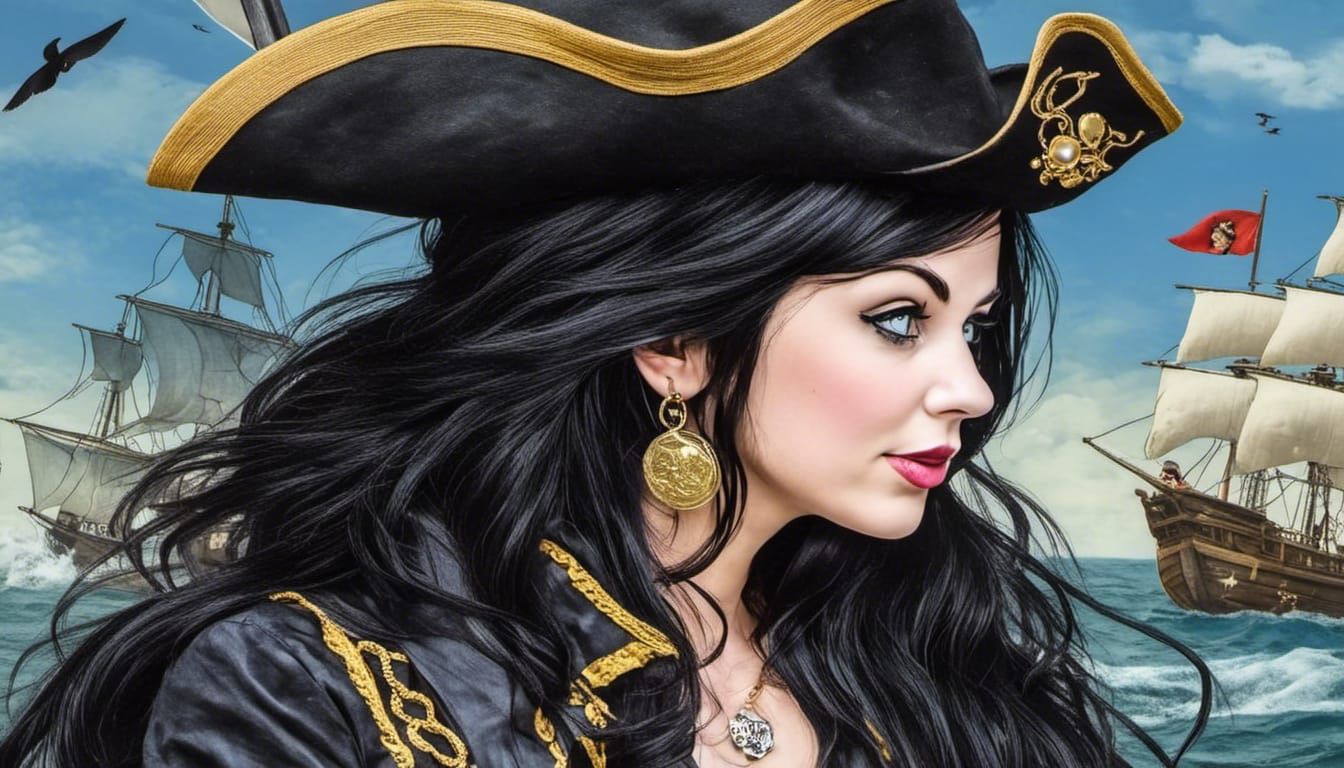 Disney Pirate Portrait in Anime Style