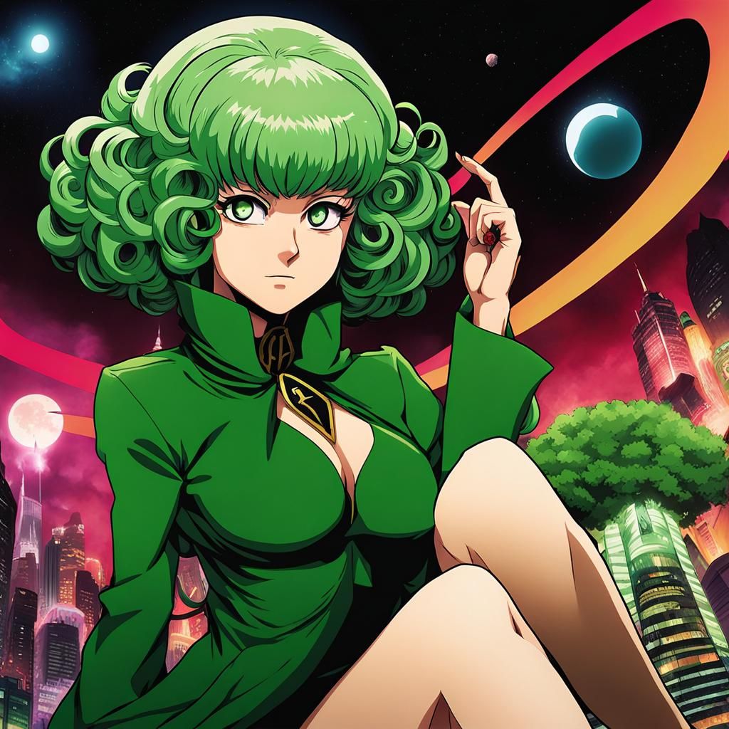 Tatsumaki and Pomni Crossover Fanart