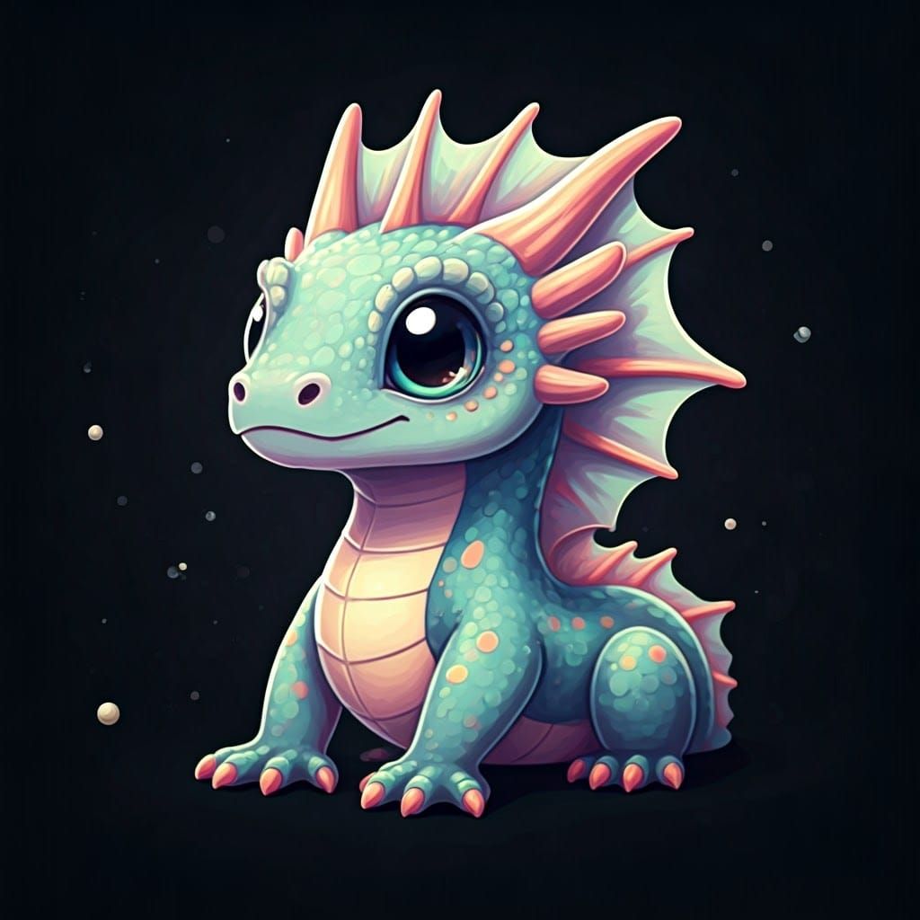 Pastel Iridescent Sea Dragon Sticker Art