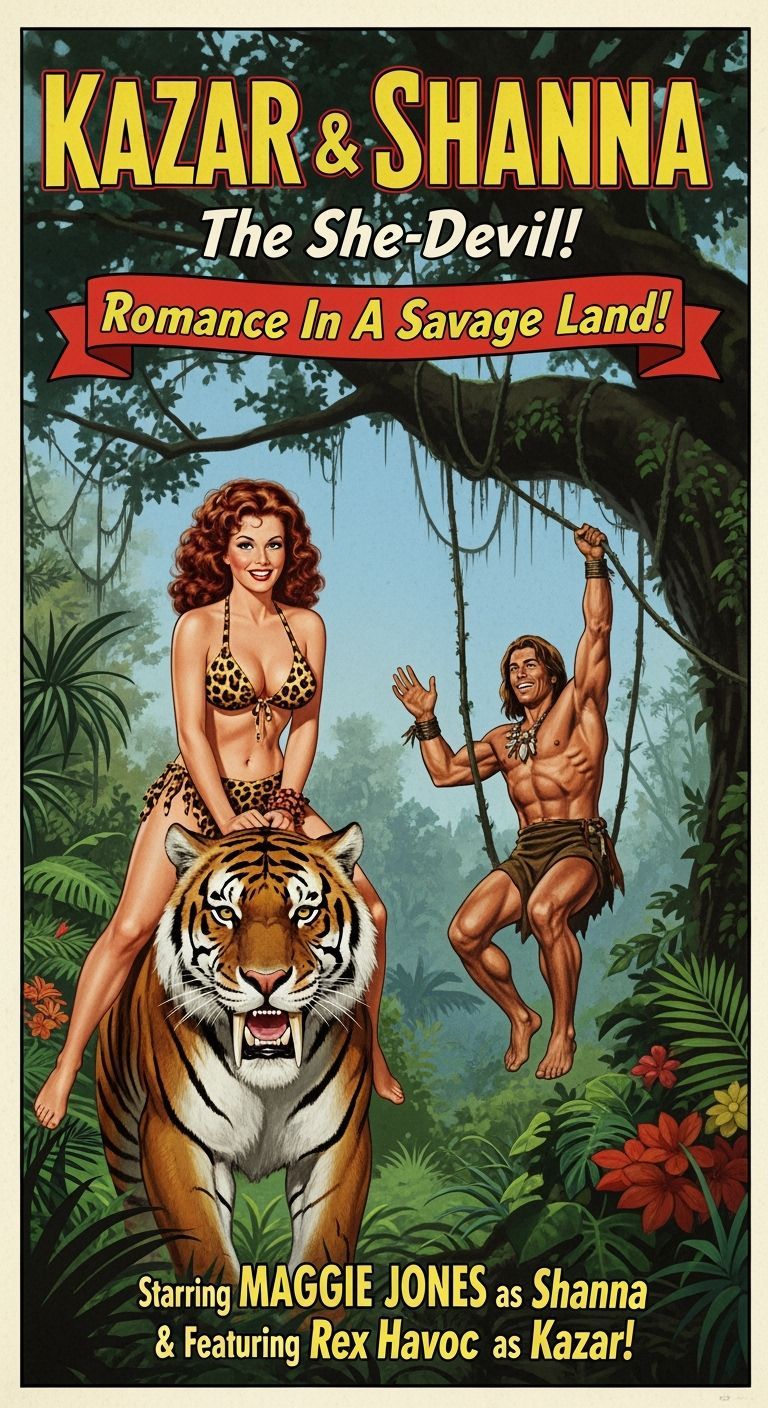 Kazar & Shanna Savage Land Romance Movie Poster