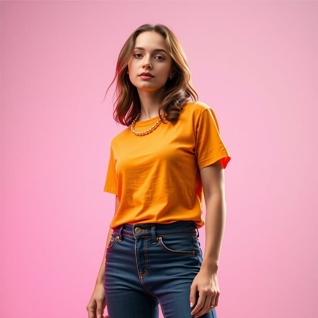 Young Lady in Casual Attire