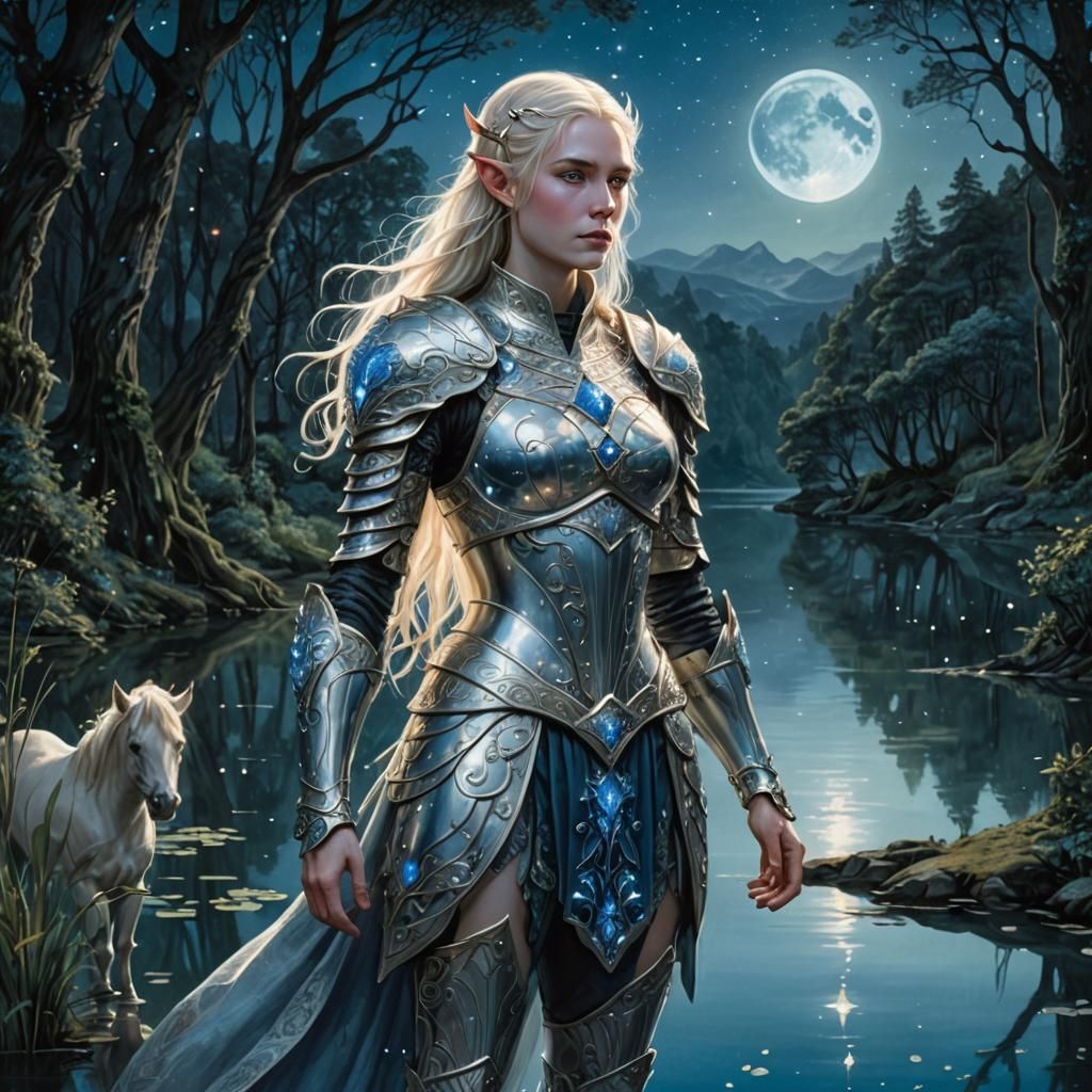 Majestic Centaur in Mystical Forest, Art Nouveau