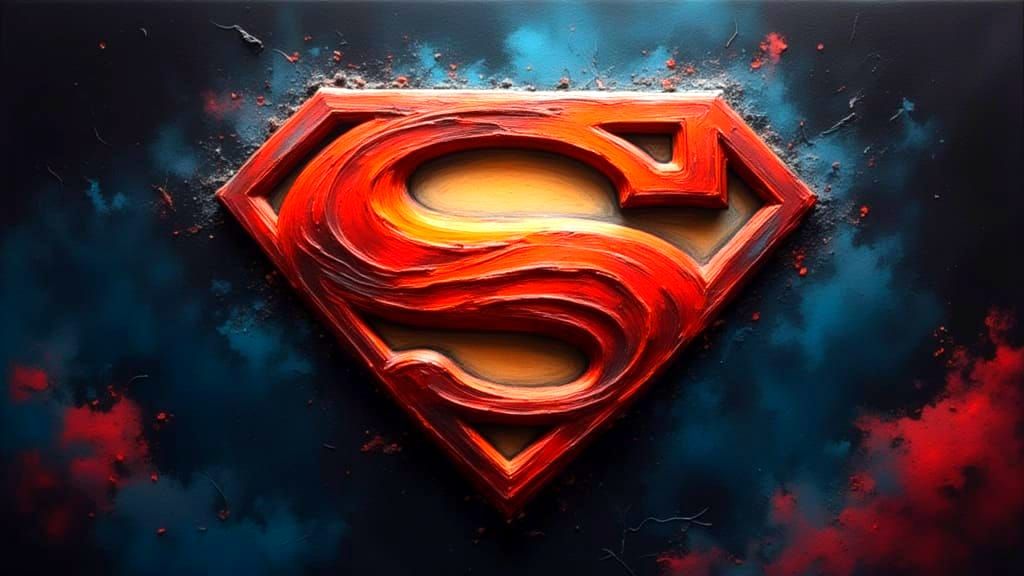 Kinetic Superman Symbol in Dynamic Motion