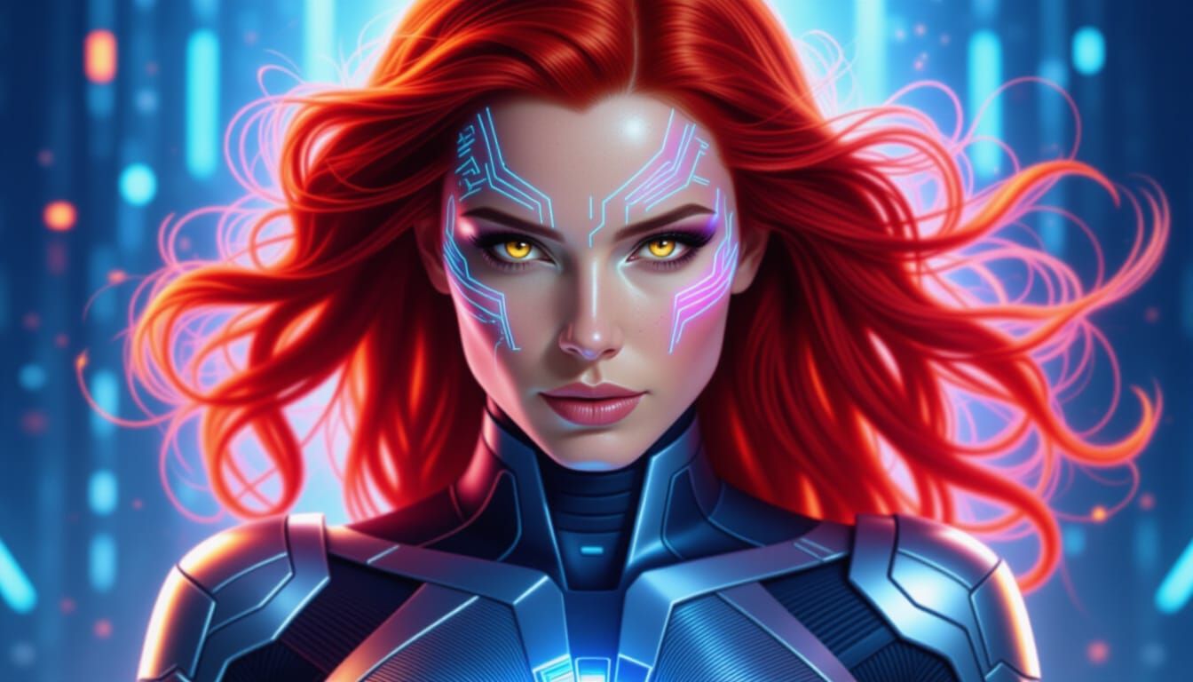 Jean Grey 2077 Cyber-Organic Portrait