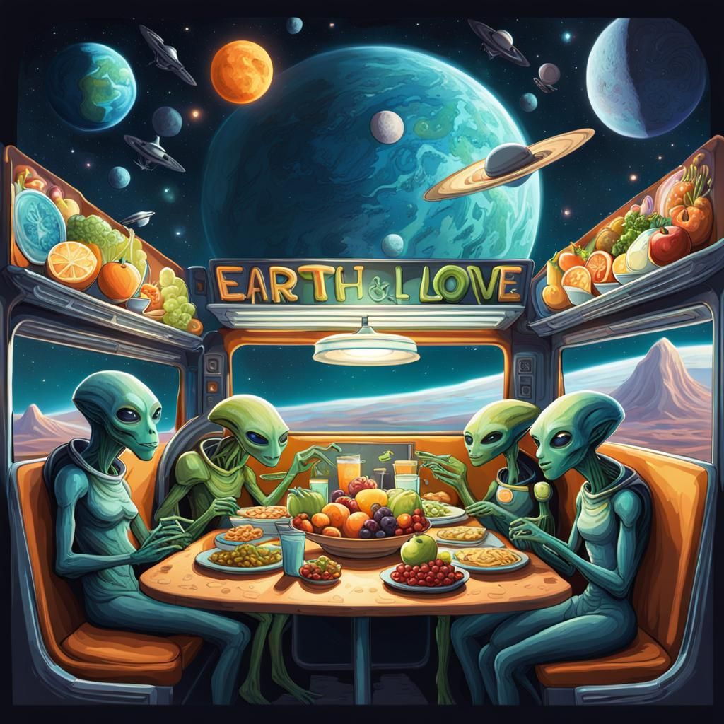 Extraterrestrial Cafe Serving Healthy Alien Cuisine