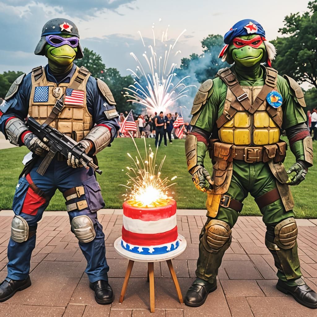 Fourth of July: Veterans, Eagles, and Ninja Turtles