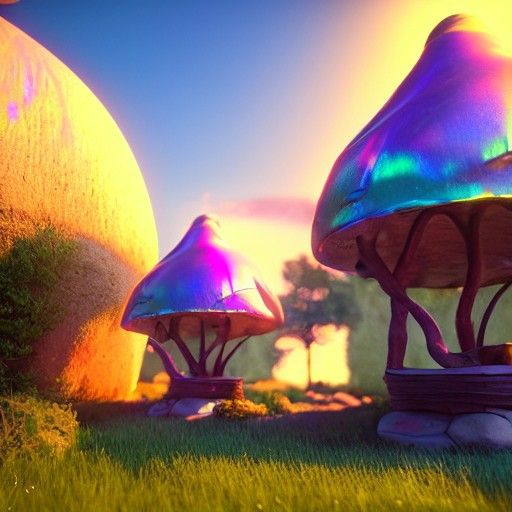 Iridescent Fairy Motel in Volumetric Lighting