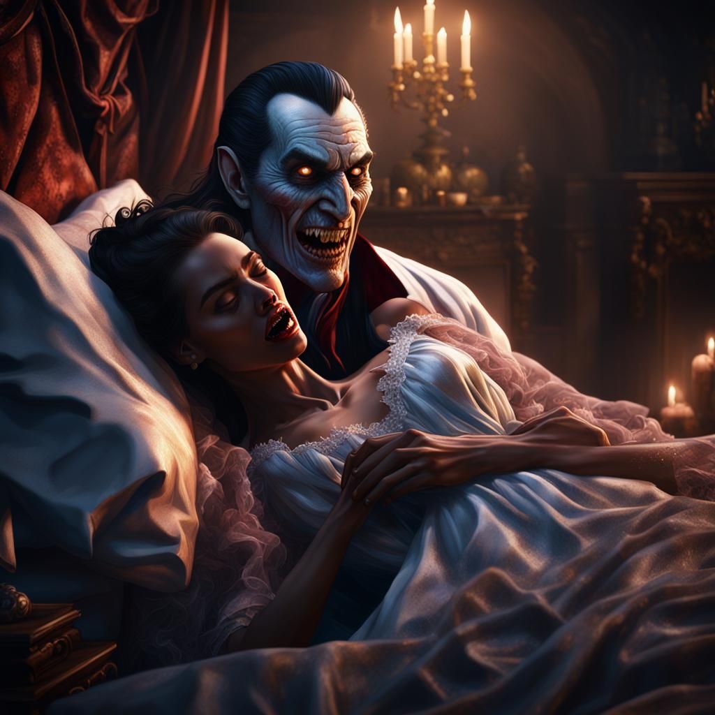 Dracula's Bite: A Detailed Matte Painting