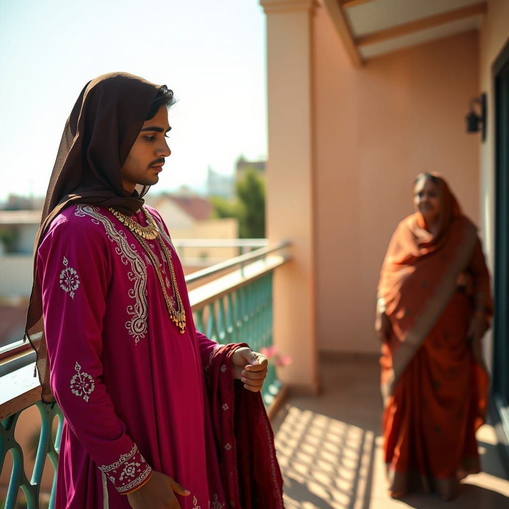 Young Man Contemplates Life in a Vibrant Sunset