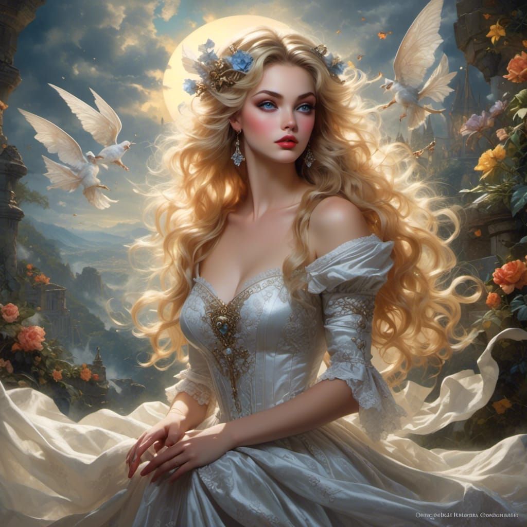 Fae Elf Witch in Labyrinthine Fantasy World