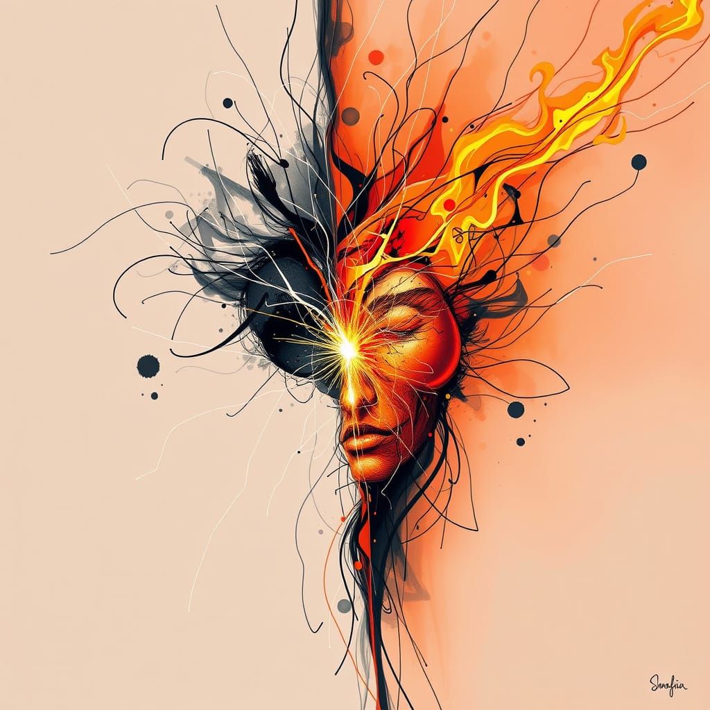 Vibrant Energy Lines in Abstract Expression