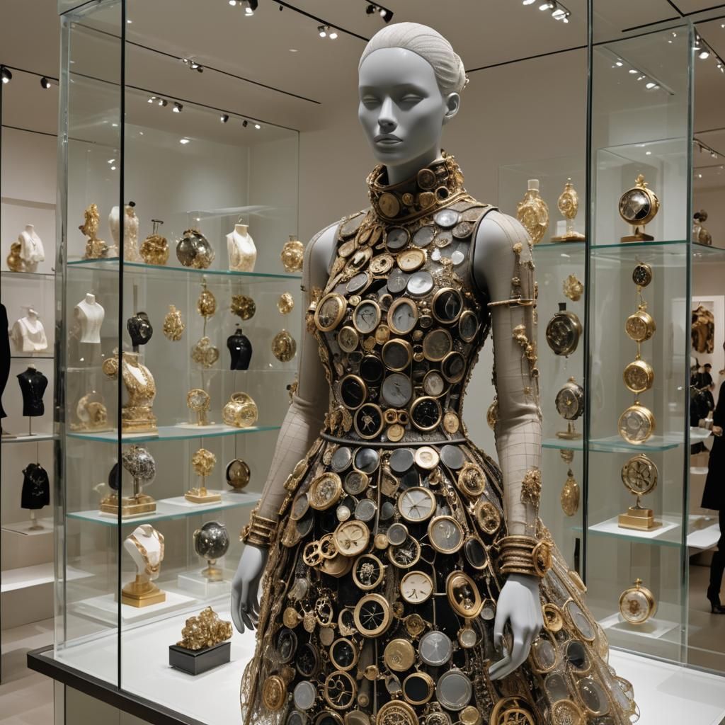 Couture Mesh Dress of Time Pieces