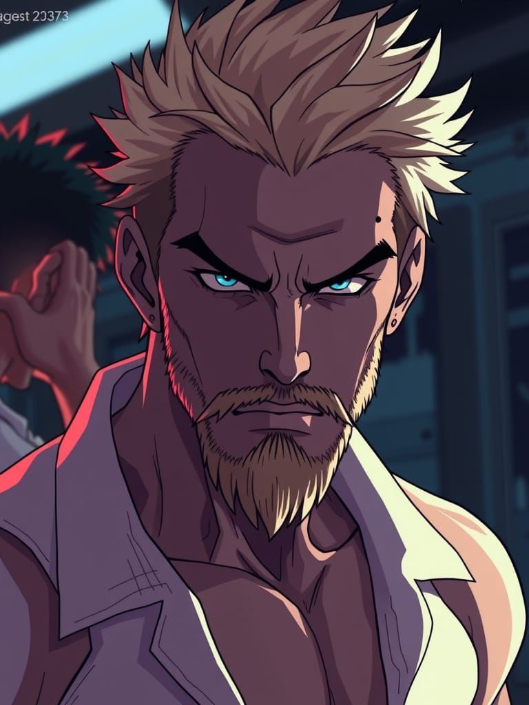 Satya Oblette Posing in Cel-Shaded Anime Style