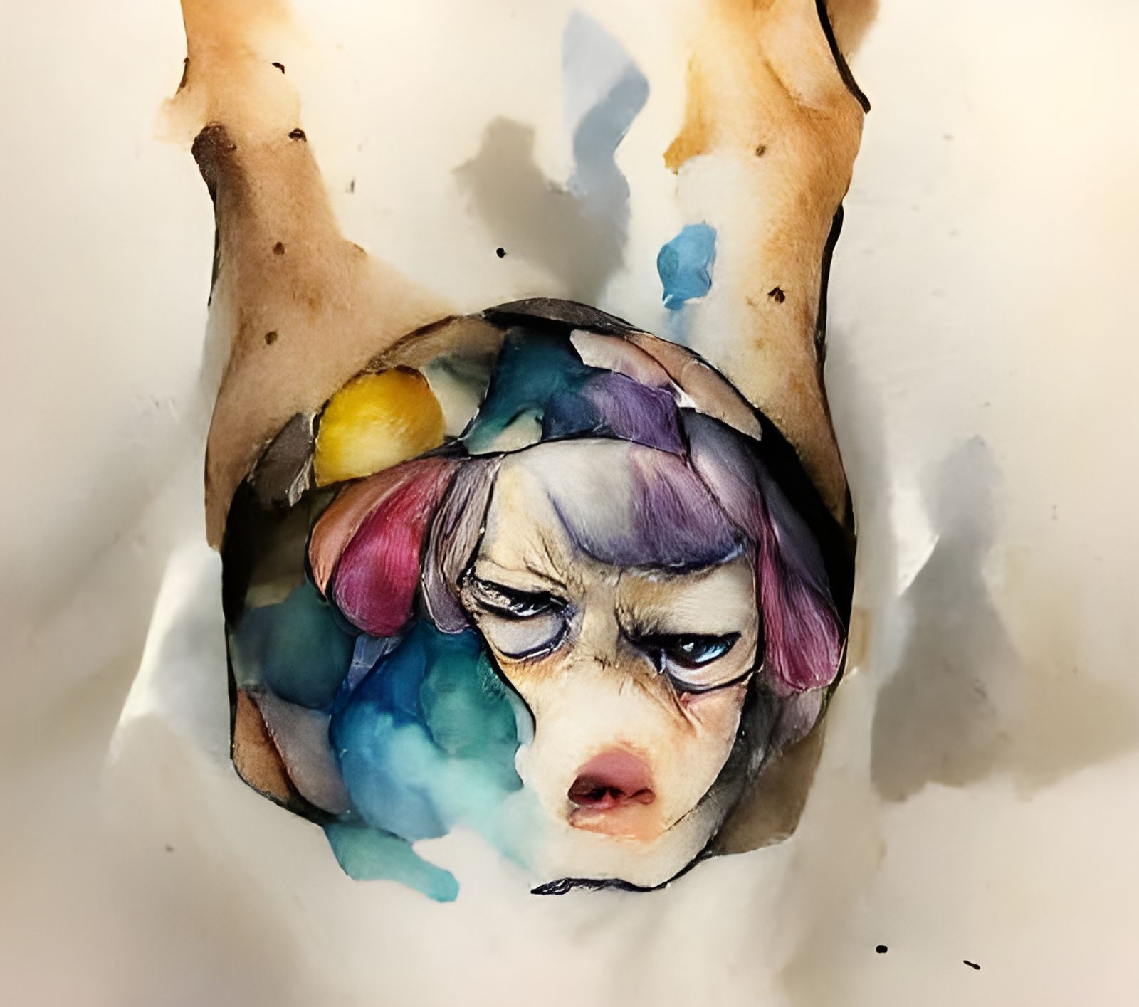 Dropped Ball in Watercolor Ink