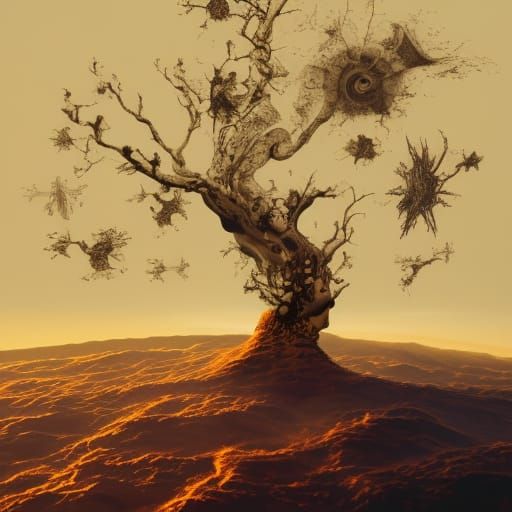 Surreal Black Hole Swallowing Planets in Outer Space