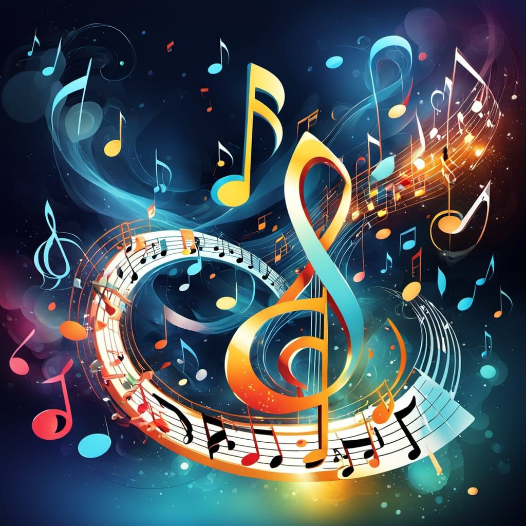 Ethereal Sonic Harmony in Vibrant Colors