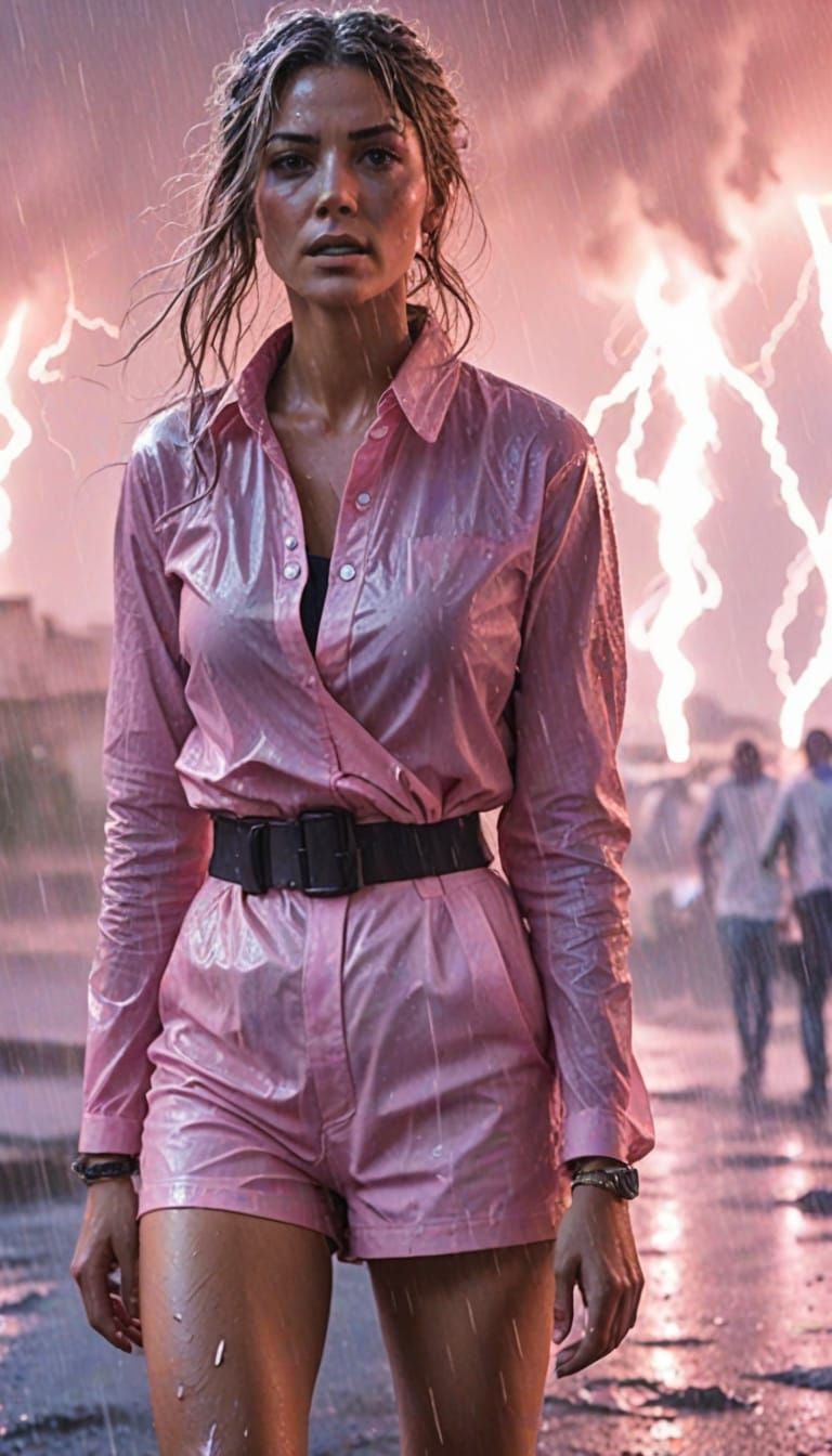 Surreal Storm Goddess Suspended in a Tornado