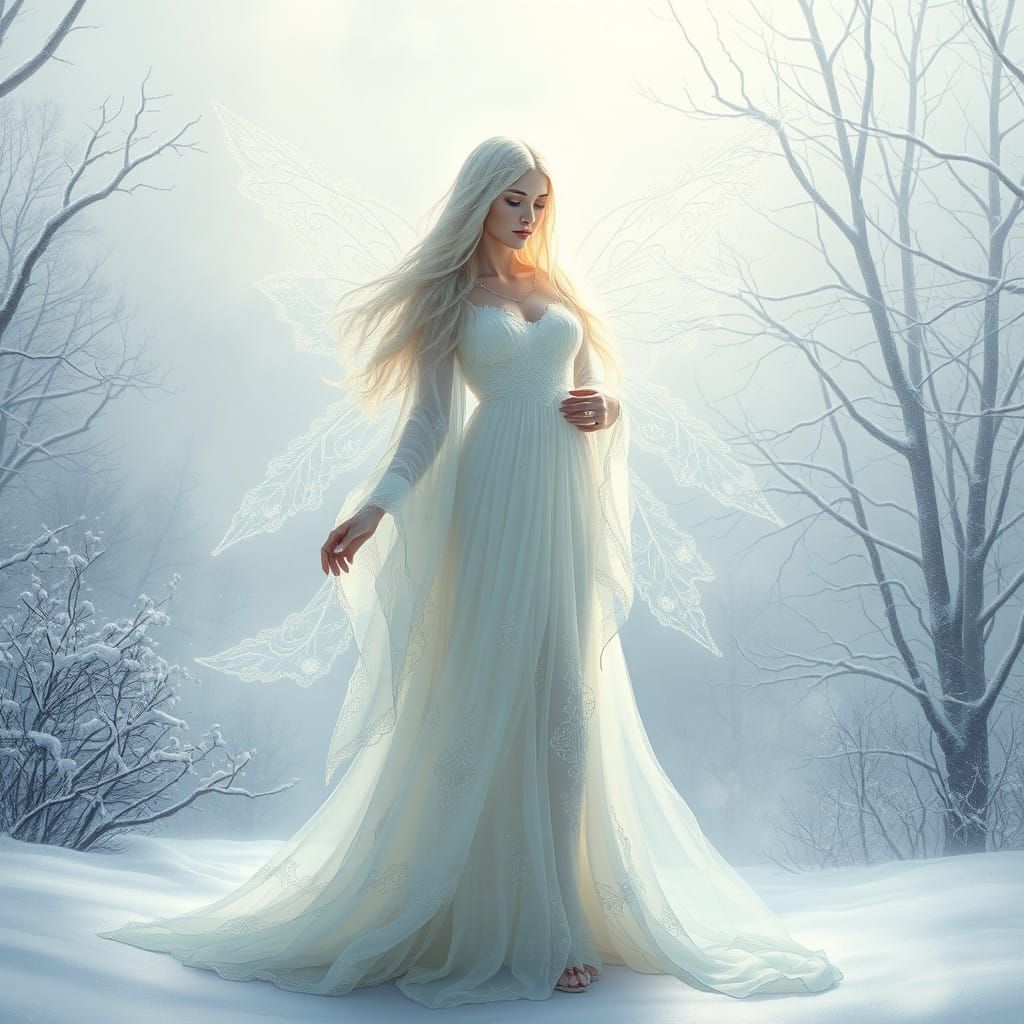 Winter Enchantress in Frosty Serenity