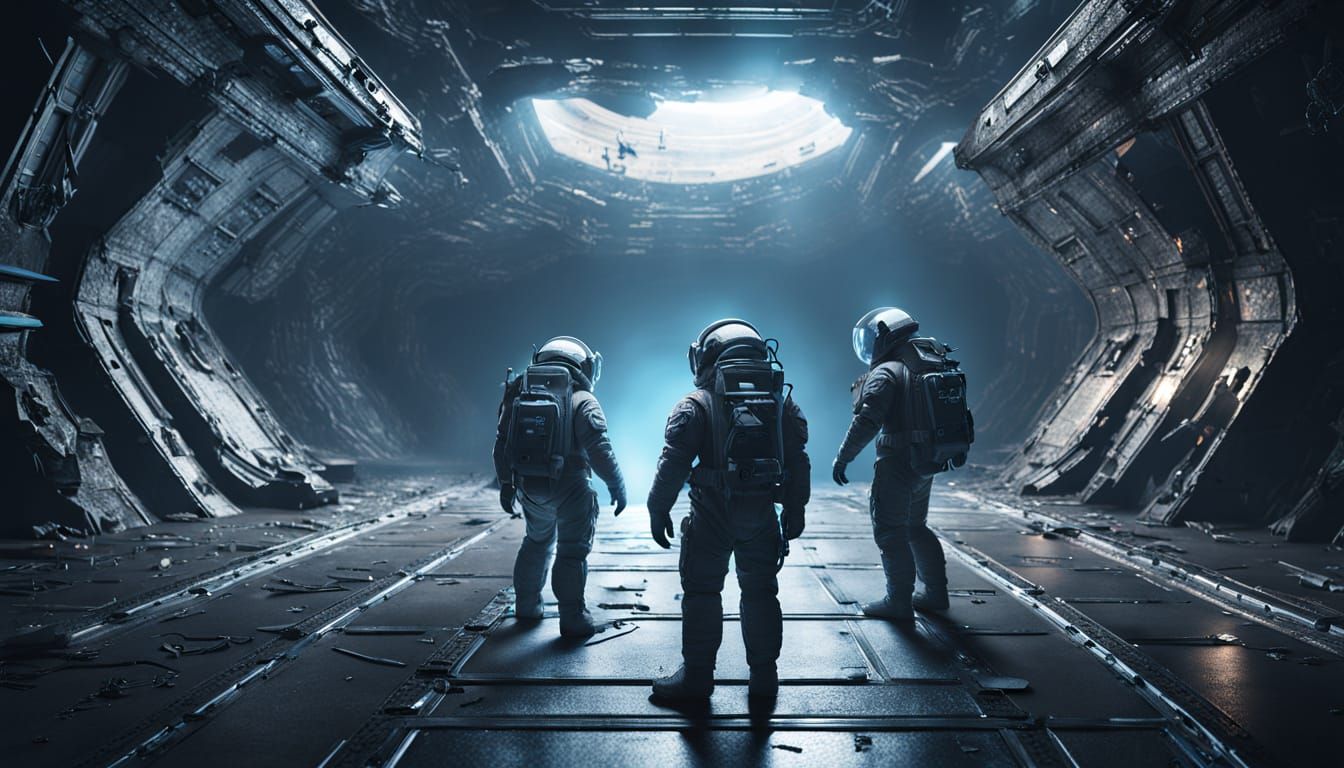 Alien derilict spaceship