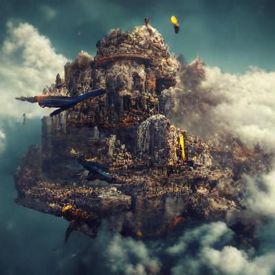 Pre-historical flyiñg city