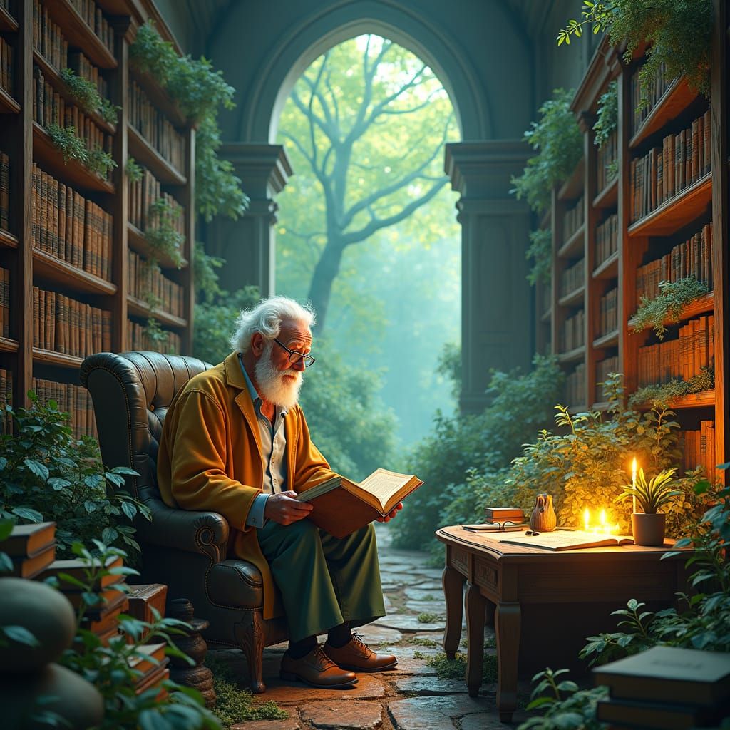 Botanical Teacher's Day in Mystical Library