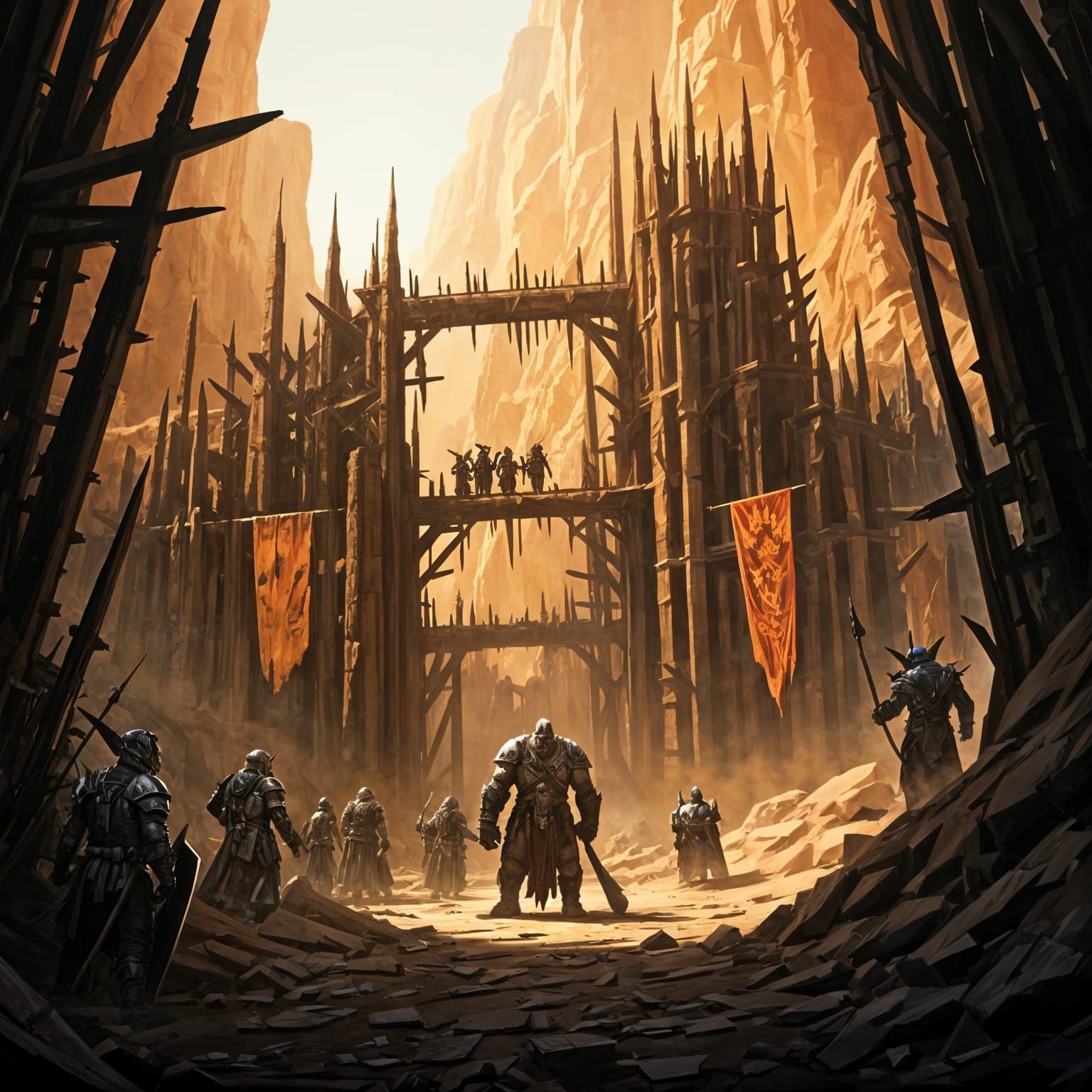 War-Torn Fortress in a Canyon