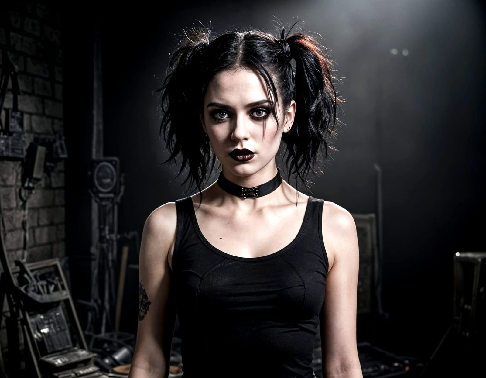 Goth Country Singer Performs Show with Spooky Background