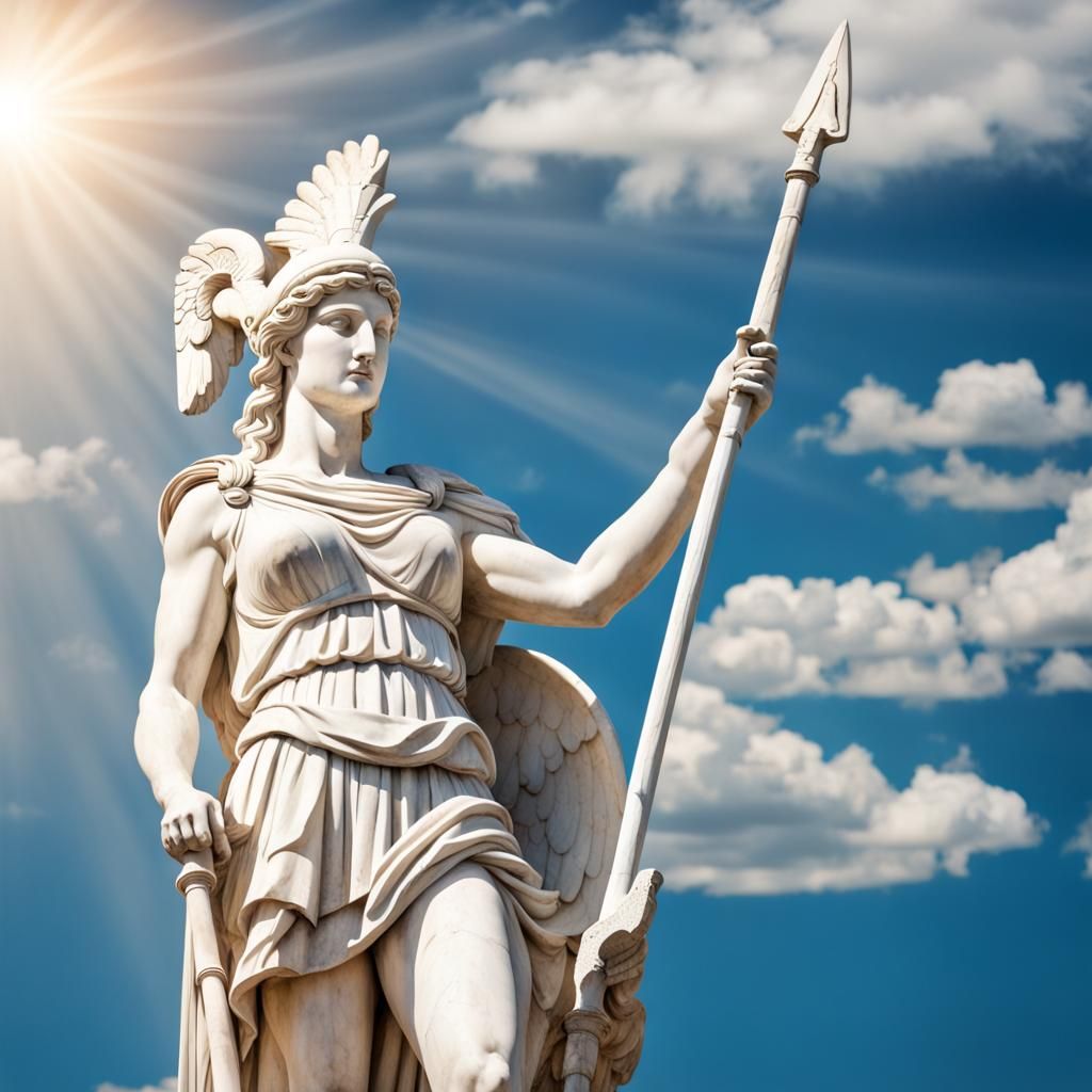 Athena, Goddess of Wisdom, in Marble